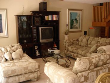 Living room and entertainment center