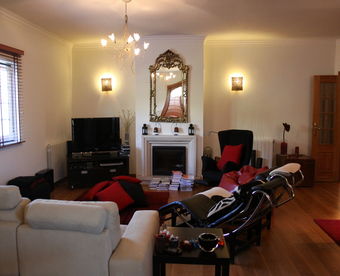 Lounge with fire place