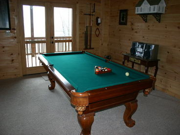 Standard pool table.