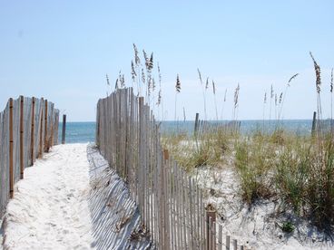 And here is the beach
