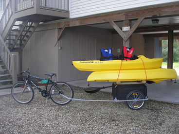 Kayak at the Bay Beach a couple blocks from the house.