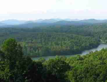 This is a small part of the panoramic lake and mountain view from the cabin.