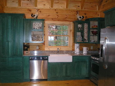 Eat-in kitchen with brand new appliances.  Fully stocked with cookware, utensils, etc.
