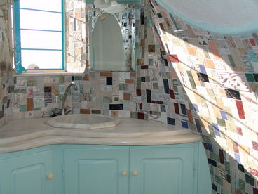 lavabo out of white marble