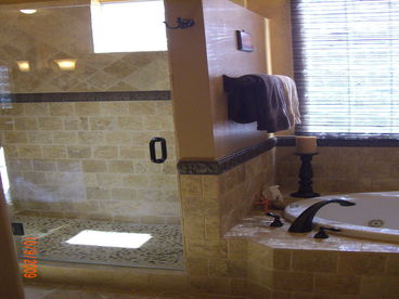 Master Shower & Roman Tub