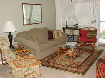 Living Area with Beautiful View of the Beach