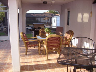 Patio area with outdoor grilling...beautiful area for entertaining guests and family
