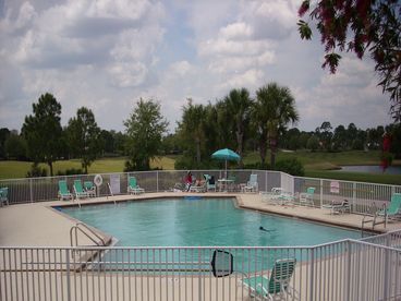 Resort Style Pool, that has full gym use,jacuzzi spa,golfing,tee-off,golf cart usage,resturants,etc....just a beautiful resort style living.....