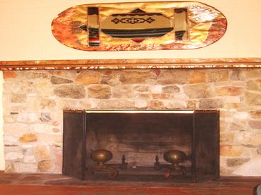 Original Stone Fireplace
