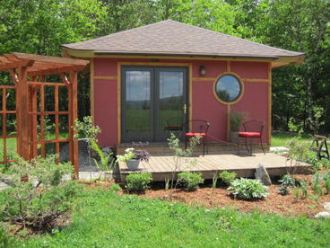 The Tea House is symmetry, sake, serentiy.  One queen bed.