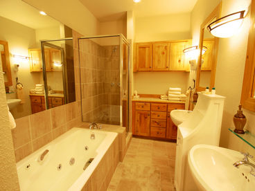 Spacious Bathroom with Shower & Jet Tub