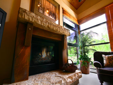 Wonderful Rustic Fireplace & Stone Hearth