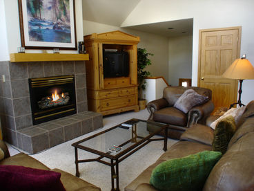 Tile Fireplace & TV in Living Area