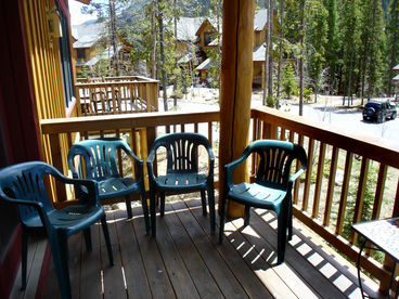 Upper Level Balcony with Seating & Views