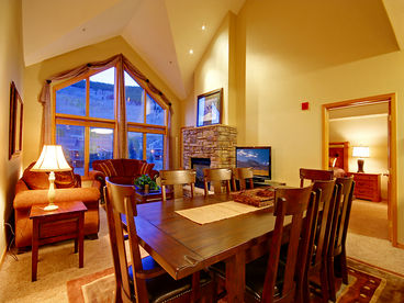 Beautiful dining area close to living room