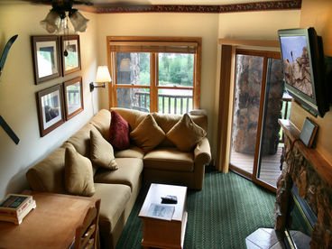 Living area with views of the ski area
