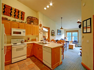 Well equipped full size kitchen
