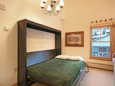 Fold down murphy bed in living area