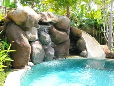 Luxurious Bali Villa Vacation Home Rental � Rumah Santai with its own state-of-the-art water slide.