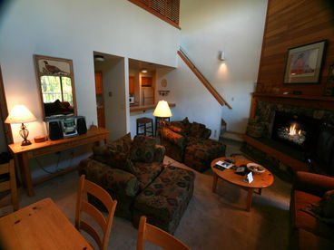 Spacious Living Area with Fireplace