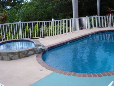 The pools right outside the door