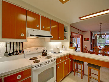 Kitchen with convenient bar seating