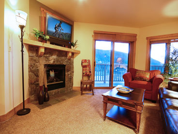 Stone Fireplace in Living Area