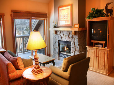 Stone Fireplace in Living Area