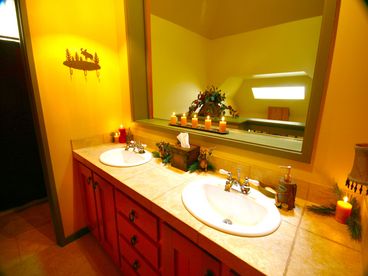 Dual Sinks in Updated Bathroom