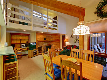 View up into the loft area