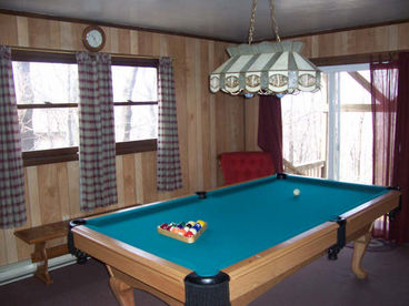 Game room with pool table