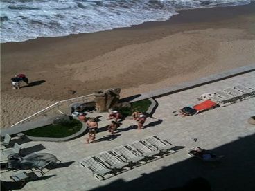 Community sundeck andstairs to the beach