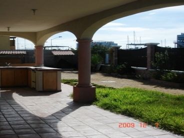 BBQ area in the garden