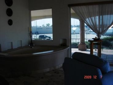 jacuzzi in the master bed room