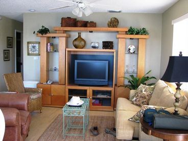 Living Room - West Half Duplex Home - Comfortable couches, full sleep sofa, flat screen TV, premium cable