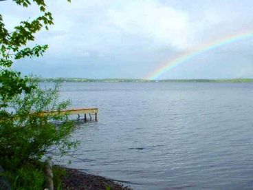 Large Lakefront Cottage and Log Cabin