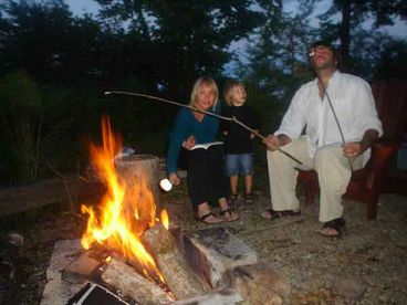 Large Lakefront Cottage and Log Cabin