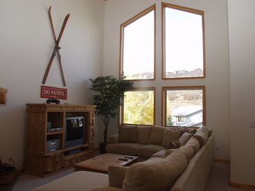 Comfortable Living Room Furnishings with Beautiful View of Deer Valley