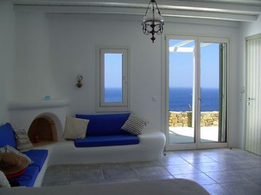 Beachfront villa  Mykonos Island Greece. Sleeps 2-8 people.