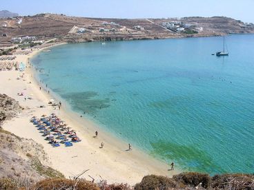 Beachfront villa  Mykonos Island Greece. Sleeps 2-8 people.