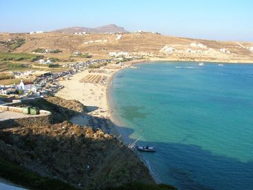 Beachfront villa  Mykonos Island Greece. Sleeps 2-8 people.