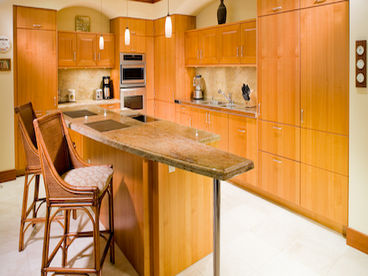 Kitchen with 2 Sub Zero Refrigerators, microwave and oven, and diswasher