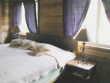 Master bedroom with built in nightstands