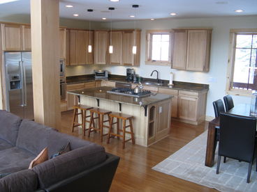 Great Room, Kitchen and Dining Area