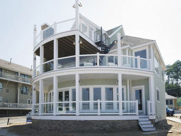 Front of house overlooking North Beach and beautiful Lake Michigan!