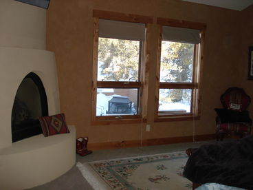 King Master Bedroom with Kiva fireplace