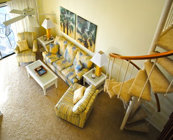 Living room from loft view