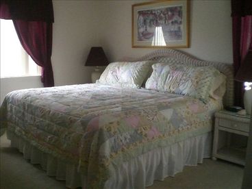 Master bedroom with brand new king size bed