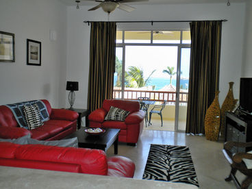 Living room with views of the Pacific