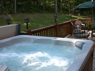 Hottub on private back deck